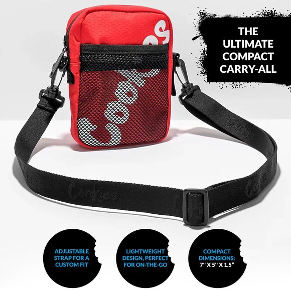 3996 Layers Smell Proof Shoulder Bag, Red – Stylish Nylon Crossbody
